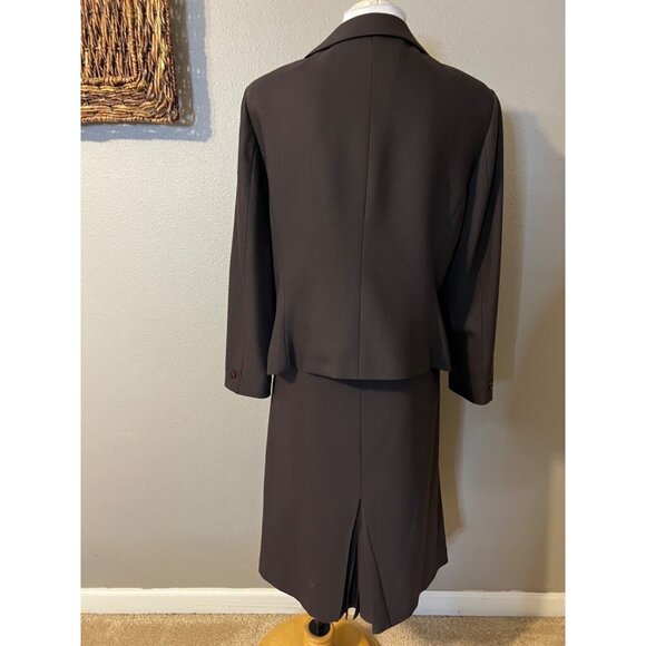 Talbots Skirt Suit Brown 16P Stretch Wool Blazer & Skirt All Season Classic - Picture 5 of 15